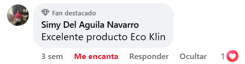 Comentario real de clienta Eco Klin #48